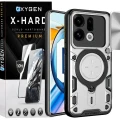 Etui na telefon Oppo Find X9 Srebrne Oxygen RR + Szkło Hartowane X-HARD