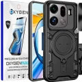 Etui na telefon Oppo Find X9 Pro Czarne Oxygen RR + Super Folia