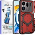 Etui na telefon Oppo Find X9 Pro Czerwone Oxygen RR + Super Folia