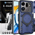Etui na telefon Oppo Find X9 Pro Niebieskie Oxygen RR + Szkło Hartowane X-HARD