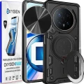 Etui na telefon Honor Magic8 Pro Czarne Oxygen RR + Super Folia