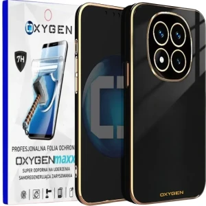 Etui na telefon Xiaomi Redmi Note 15 PRO 5G Oxygen GLOW Czarne + Super Folia