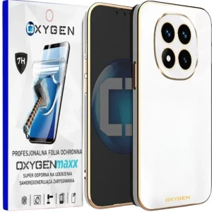 Etui na telefon Xiaomi Redmi Note 15 PRO 5G Oxygen GLOW Białe + Super Folia 