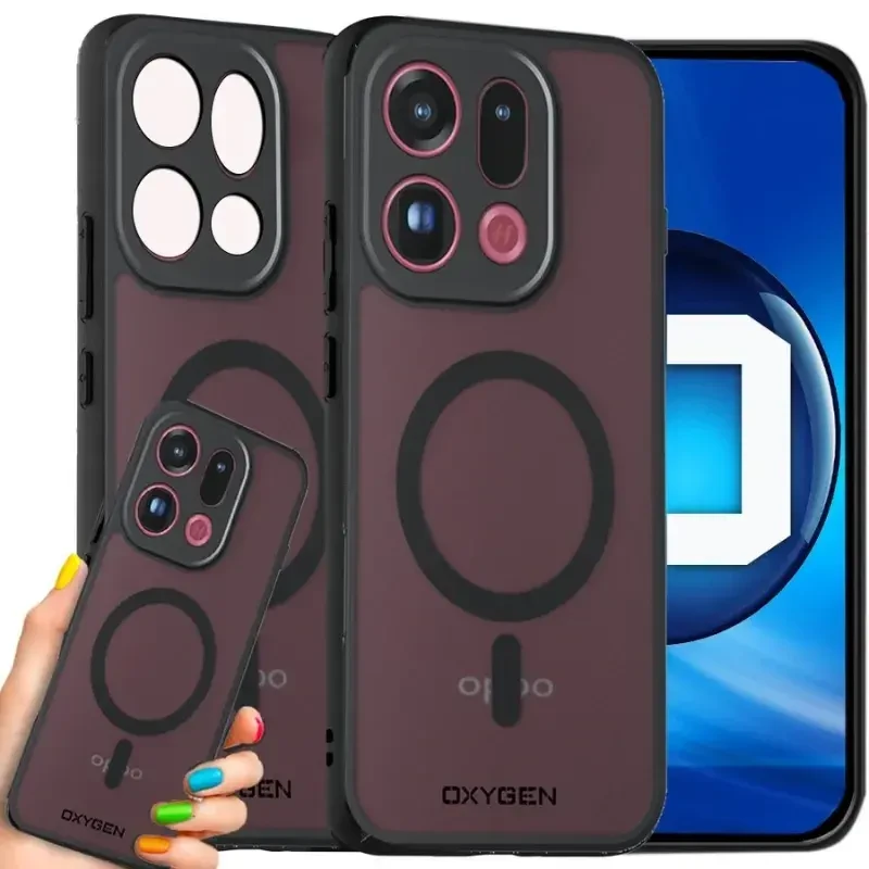 Etui na telefon Oppo Find X9 Czarne Oxygen MAGSafe