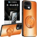 Etui na telefon Realme 16 Pro 5G Pomarańczowe Oxygen LeaS MAGSafe + Szkło Hartowane X-HARD