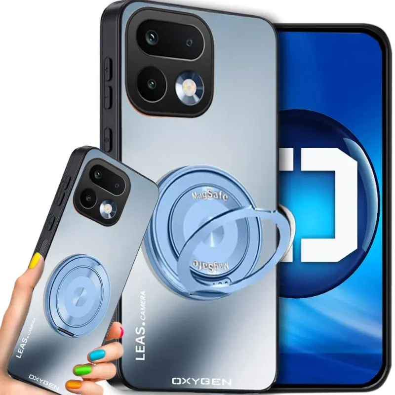 Etui na telefon Realme 16 Pro Plus 5G Niebieskie Oxygen LeaS MAGSafe