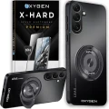 Etui na telefon Samsung Galaxy A57 Czarne Oxygen LeaS MAGSafe + Szkło Hartowane X-HARD