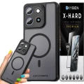 Etui na telefon Motorola Edge 60 Neo Czarne Oxygen MAT MAGSafe + Szkło Hartowane X-HARD