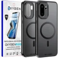 Etui na telefon OnePlus 15R Czarne Oxygen MAT MAGSafe + Super Folia