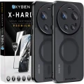 Etui na telefon Xiaomi 17 Ultra Czarne Oxygen MAT MAGSafe + Szkło Hartowane X-HARD