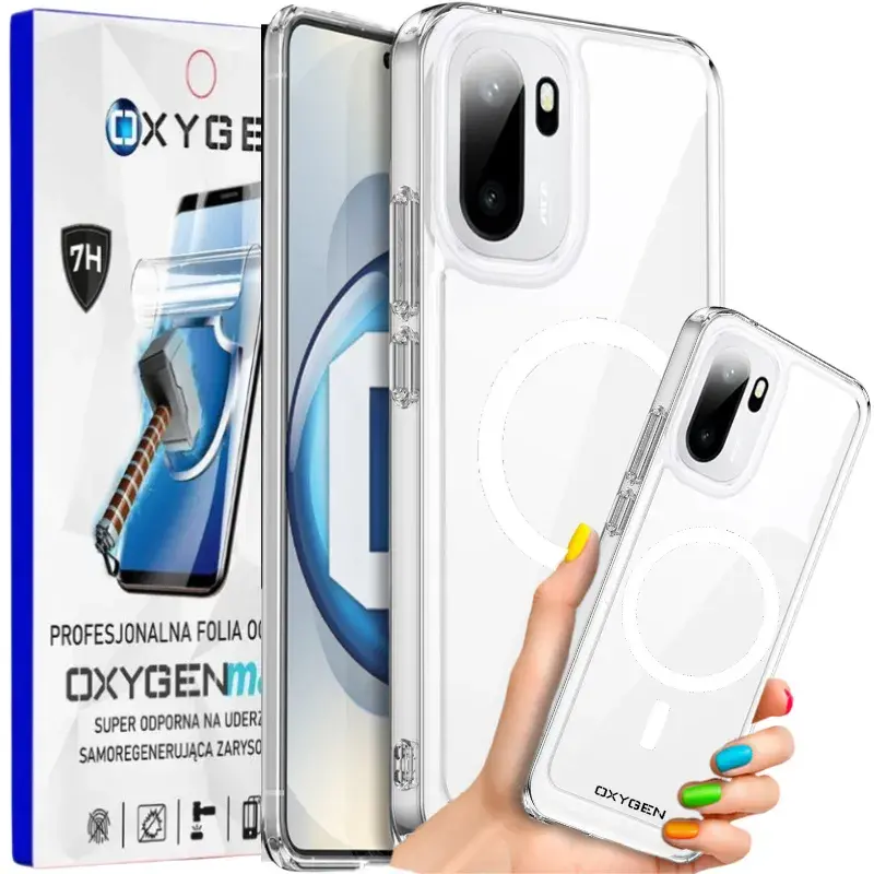 Etui na telefon OnePlus 15R Oxygen Pure MAGSafe Bezbarwne + Super Folia