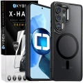 Etui na telefon Samsung Galaxy S26 Ultra Czarne Oxygen MAT MAGSafe + Szkło Hartowane X-HARD