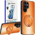 Etui na telefon Samsung Galaxy S26 ULTRA Pomarańczowe Oxygen LeaS MAGSafe  + Super Folia