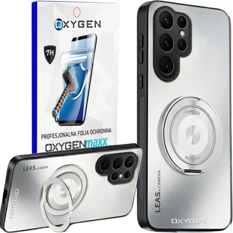 Etui na telefon Samsung Galaxy S26 ULTRA Białe Oxygen LeaS MAGSafe  + Super Folia