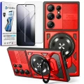 Etui na telefon Samsung Galaxy S26 ULTRA Czerwone Oxygen RR MAGSafe + Super Folia