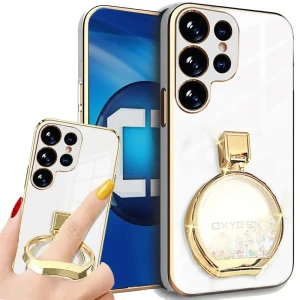 Etui na telefon Samsung Galaxy S23 Ultra Białe Oxygen ARIA + Uchwyt