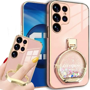 Etui na telefon Samsung Galaxy S23 Ultra Różowe Oxygen ARIA + Uchwyt