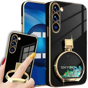 Etui na telefon Samsung Galaxy S25 FE Czarne Oxygen ARIA + Uchwyt 