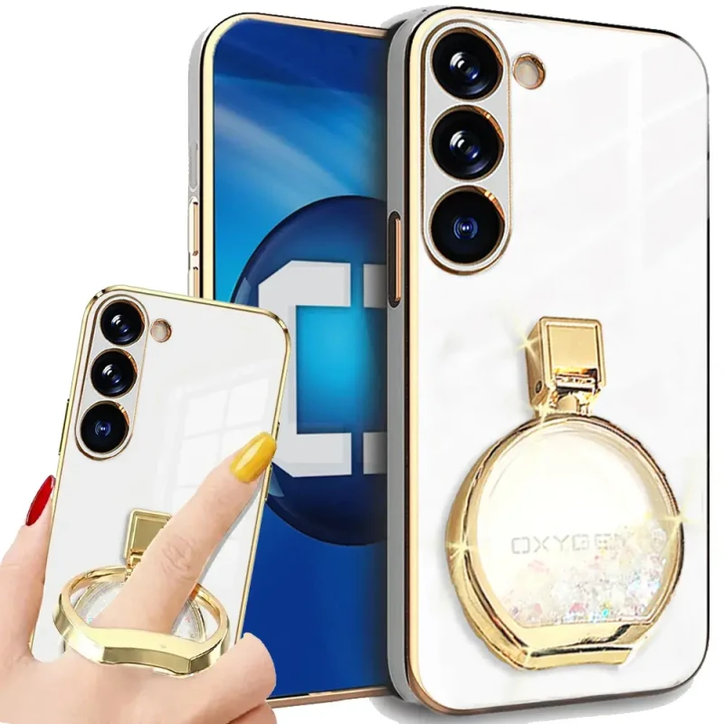 Etui na telefon Samsung Galaxy S24 5G Białe Oxygen ARIA + Uchwyt