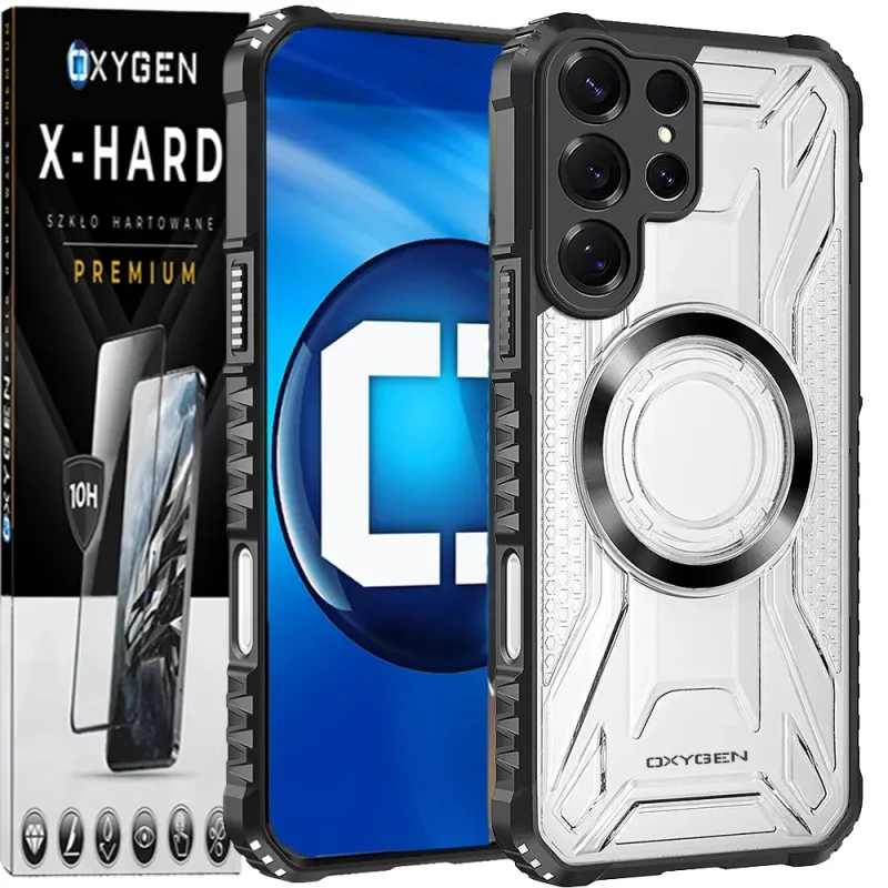 Etui na telefon Samsung Galaxy S26 Ultra Bezbarwne Oxygen HeX + Szkło Hartowane X-HARD