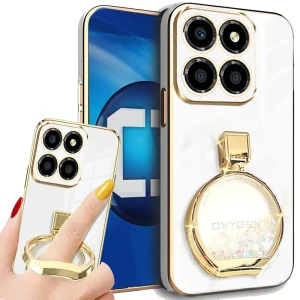 Etui na telefon Motorola Edge 60 Białe Oxygen ARIA + Uchwyt