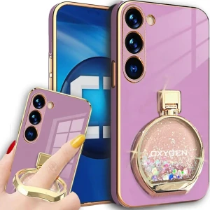 Etui na telefon Samsung Galaxy A15 Fioletowe Oxygen ARIA + Uchwyt 