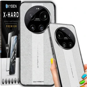 Etui na telefon Xiaomi 17 Ultra Białe Oxygen Ultimate + Szkło Hartowane X-HARD 