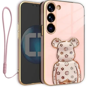 Etui na telefon Samsung Galaxy S26 Różowe Oxygen BeaR + Uchwyt + Smycz 