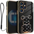 Etui na telefon Samsung Galaxy S26 ULTRA Czarne Oxygen BeaR + Uchwyt + Smycz