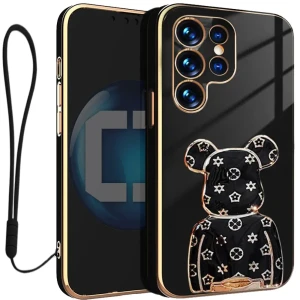 Etui na telefon Samsung Galaxy S26 ULTRA Czarne Oxygen BeaR + Uchwyt + Smycz 