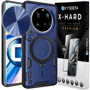 Etui na telefon Xiaomi 17 Ultra Niebieskie Oxygen RR + Szkło Hartowane X-HARD