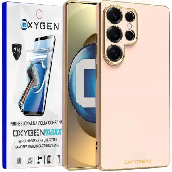 Etui na telefon Samsung Galaxy S26 Ultra Oxygen GLOW Różowe+ Super Folia