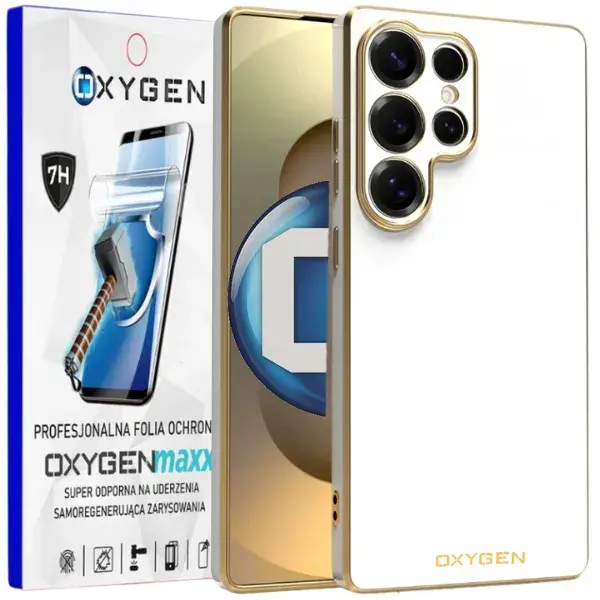 Etui na telefon Samsung Galaxy S26 Ultra Oxygen GLOW Białe + Super Folia