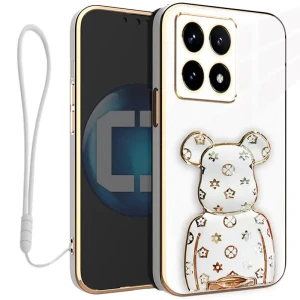 Etui na telefon Xiaomi 17 Białe Oxygen BeaR + Uchwyt + Smycz 