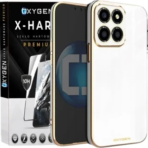 Etui na telefon Xiaomi 17 Oxygen GLOW Białe + Szkło Hartowane X-HARD 