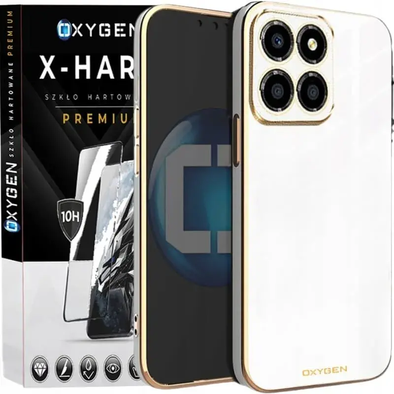 Etui na telefon Xiaomi 17 Oxygen GLOW Białe + Szkło Hartowane X-HARD