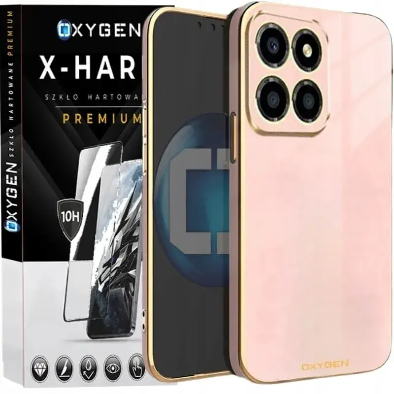 Etui na telefon Xiaomi 17 Oxygen GLOW Różowe + Szkło Hartowane X-HARD