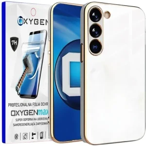 Etui na telefon Samsung Galaxy A37 Oxygen GLOW Białe + Super Folia 