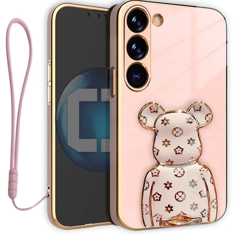 Etui na telefon Samsung Galaxy A37 Różowe Oxygen BeaR + Uchwyt + Smycz