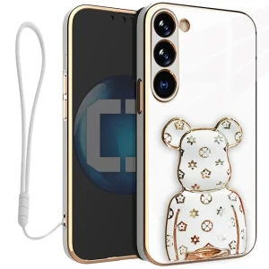 Etui na telefon Samsung Galaxy A57 Białe Oxygen BeaR + Uchwyt + Smycz 