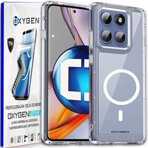 Etui na telefon Motorola Edge 70 Fusion Oxygen Pure MAGSafe Bezbarwne + Super Folia