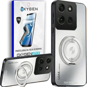 Etui na telefon Motorola Edge 70 Fusion Białe Oxygen LeaS MAGSafe  + Super Folia 