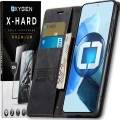 Etui na telefon Realme 16 Pro Czarne Oxygen BooK + Szkło Hartowane X-HARD