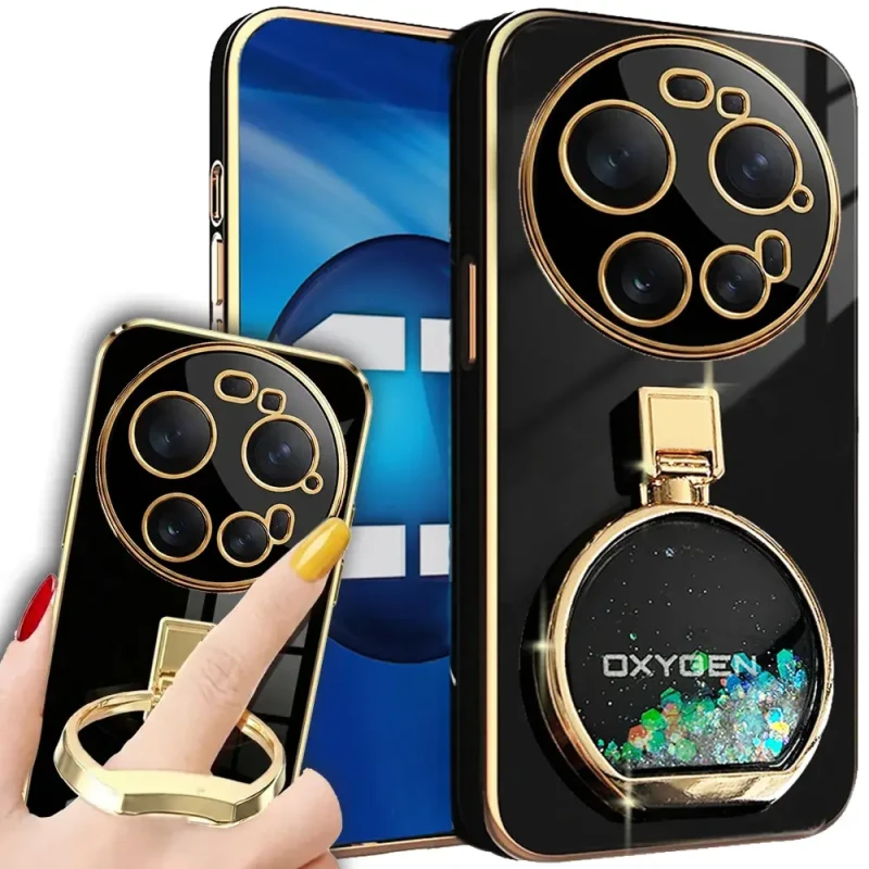 Etui na telefon Xiaomi 17 Ultra Czarne Oxygen ARIA + Uchwyt