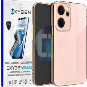 Etui na telefon Oppo Reno15 Pro Oxygen GLOW Różowe + Super Folia