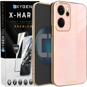 Etui na telefon Oppo Reno15 F/FS Oxygen GLOW Różowe + Szkło Hartowane X-HARD 