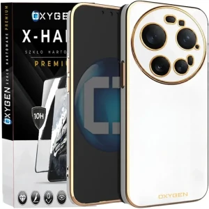 Etui na telefon Xiaomi 17 Ultra Oxygen GLOW Białe + Szkło Hartowane X-HARD 