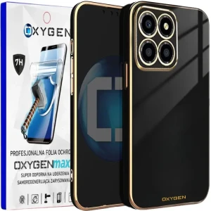 Etui na telefon Motorola Moto G86 Power Oxygen GLOW Czarne + Super Folia  