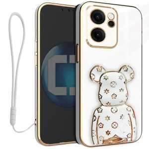 Etui na telefon Oppo Reno15 Pro Białe Oxygen BeaR + Uchwyt + Smycz 
