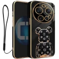 Etui na telefon Xiaomi 17 Ultra Czarne Oxygen BeaR + Uchwyt + Smycz